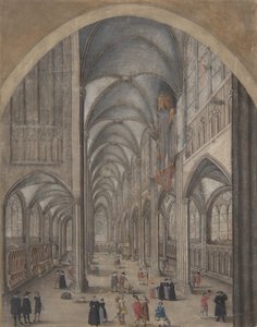 Interiör av Strasbourgs katedral, ca. 1625-30. av Jacob van der Heyden.