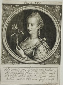 Lukt, plansch tre från De fem sinnena av Jacob van der Heyden