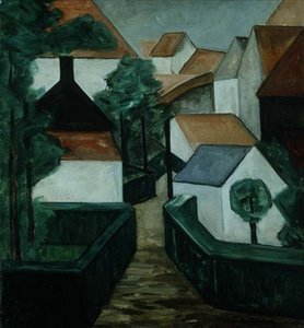 Komposition 5, landskap med väg av Jacoba van Heemskerck