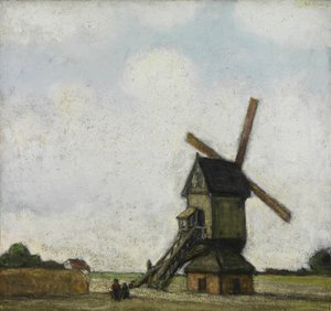 Väderkvarn i Kempen (olja på duk)