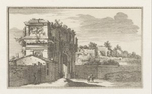 Konstantins båge i Rom Utsikt över Rom (serietitel) La Galerie agreable du mond (...) divisée en LXVI tomes...Cette partie comprend le Rome moderne (serietitel) Magesyn der Italiaense-byggnader (serietitel) av Jacobus Baptist