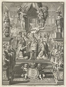 Kröning av William III och Mary Stuart, 1689 av Jacobus Baptist