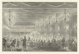 Alliansmåltid i Amsterdam, 1786 av Jacobus Buys (signed by artist)