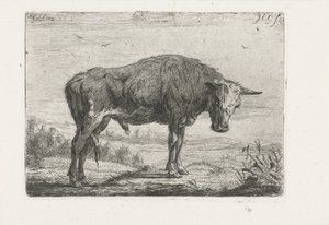 stående tjur av Jacobus Cornelis Gaal