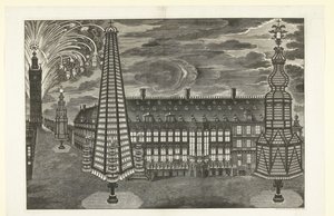 Belysning och fyrverkerier i Gent, 1717