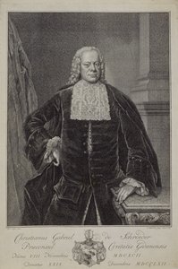 Christian Gabriel Schröder, 1764 av Jacobus Houbraken