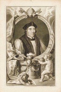 John Fisher, biskop av Rochester, ca 1760 (gravyr) av Jacobus Houbraken