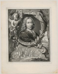 Porträtt av Pieter Rabus av Jacobus Houbraken