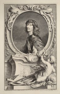 Porträtt av Algernon Percy, Earl of Northumberland, illustration från "Heads of Illustrious Persons of Great Britain", utgiven av Knapton, London 1742. av Jacobus Houbraken