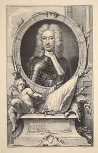 Porträtt av Charles Mordaunt, earl av Peterborough, illustration från "Heads of Illustrious Persons of Great Britain", pub. av Knapton, London 1742 av Jacobus Houbraken