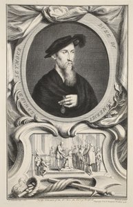 Porträtt av Edward Seymour, hertig av Somerset, illustration från "Heads of Illustrious Persons of Great Britain", pub. av Knapton, London 1742 av Jacobus Houbraken