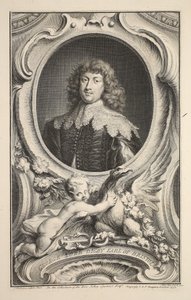 Porträtt av George, Lord Digby, Earl of Bristol, illustration från "Heads of Illustrious Persons of Great Britain", utgiven av Knapton, London 1742. av Jacobus Houbraken