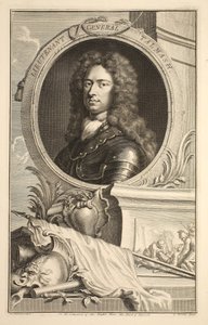 Porträtt av generallöjtnant Talmash, illustration från "Heads of Illustrious Persons of Great Britain", pub. av Knapton, London 1742 av Jacobus Houbraken