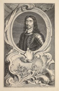 Porträtt av Thomas, Lord Fairfax, illustration från "Heads of Illustrious Persons of Great Britain", pub. av Knapton, London 1742 av Jacobus Houbraken