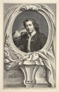 Porträtt av Thomas Otway, illustration från "Heads of Illustrious Persons of Great Britain", pub. av Knapton, London 1742 av Jacobus Houbraken