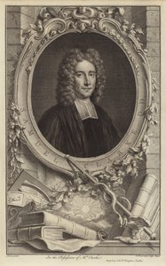 Samuel Clarke, engelsk filosof och präst (gravyr)