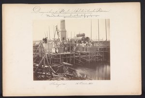 Ångpumpstation med centrifugalpumpar / Kralingen den 26 oktober 1868 (titel på objekt) Återvinning av sjöarna i Schieland öster om Rotterdam (serietitel på objekt)