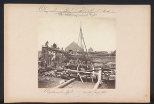Nedan ångpumpstation med skruvar / Capelle aan den IJssel den 15 juni 1868 (titel på objekt) Dränering av Plassen i Schieland öster om Rotterdam (serietitel på objekt)