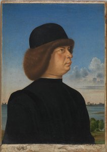 Porträtt av Alvise Contarini(); (a tergo) En tjudrad råbock