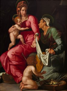 Madonna och barn med Saint Elizabeth och Saint John the Baptist, ca. 1535.