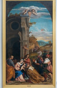 Tillbedjan av Magi i närvaro av Saint Helen