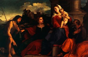 Heligt samtal, ca 1525 (olja på duk)