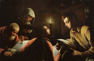 Esau säljer sin födslorätt av Jacopo 1510-92 after Bassano