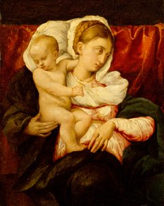 Madonna med barn av Jacopo Bassano