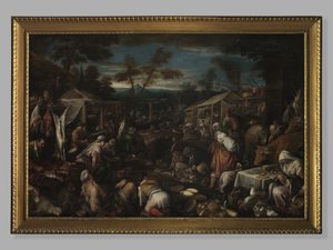 Den stora marknaden, ca 1580-85 av Jacopo Bassano