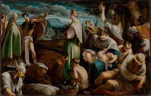 Vaktlarnas mirakel av Jacopo Bassano