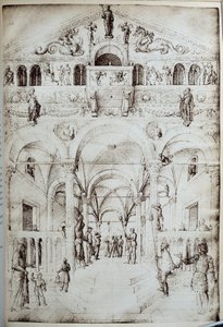 La flagellation du Christ Ritning i penna och tusch av Jacopo Bellini (1400-1470) 1400-talet sön. 0,42x0,28 m Paris, Louvren