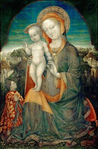 Madonna och barn av en prins av huset Este av Jacopo Bellini
