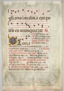 Leaf from a Gradual: Dekorerad initial (verso) av Jacopo Filippo d