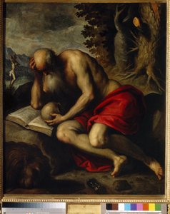 Sankt Jerome. Målning av Jacopo Palma il Giovane den yngre (1544-1628), olja på duk av Jacopo Il Giovane Palma