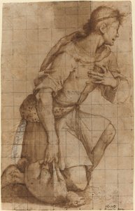 Knäböjande herde av Jacopo Ligozzi