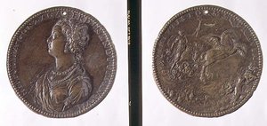 Porträttmedalj, framsida föreställande Hippolytus Gonzaga, baksida möjligen föreställande Juno på sin vagn (brons) av Jacopo Nizzola da Trezzo