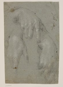 Tre studier av en högerhand av Jacopo Palma
