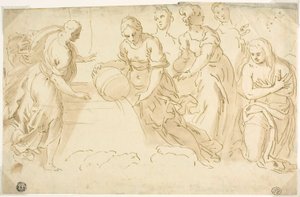 Jacob och Rachel vid brunnen av Jacopo Palma il Giovane