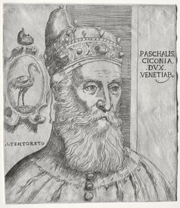 Porträtt av Pasquale Cicogna, doge av Venedig av Jacopo Palma il Giovane