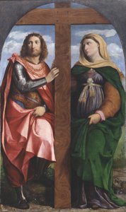 Korsets upphöjelse. De heliga Konstantin den store och Helena, 1520-1522.