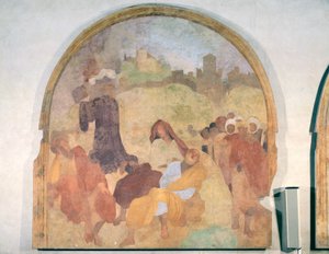 Kristus i trädgården, lunett från passionens freskcykel, 1523-6 av Jacopo Pontormo
