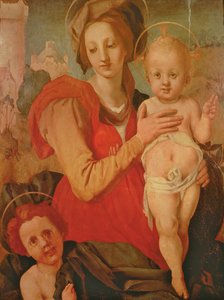 Madonna och barn med spädbarnet Johannes Döparen (panel) av Jacopo Pontormo