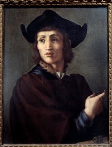 Porträtt av en juvelerare. Målning av Jacopo (Iacopo) Carrucci dit il Pontormo (Pontormo) (1494-1556) av Jacopo Pontormo