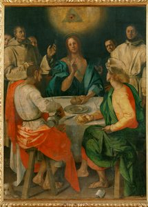 Nattvard vid Emmaus (målning på duk) av Jacopo Pontormo