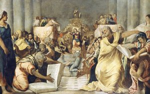Jesus bland läkare i Jerusalems tempel av Jacopo Robusti Tintoretto
