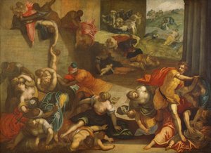 Massaker av de oskyldiga av Jacopo Robusti Tintoretto