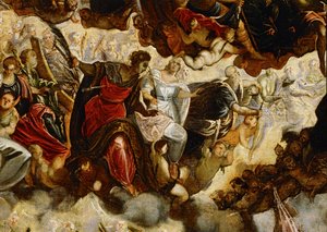 Paradiset ... (målning på duk) av Jacopo Robusti Tintoretto