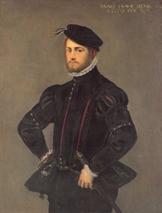 Porträtt av en ung man, 22 år gammal, 1554