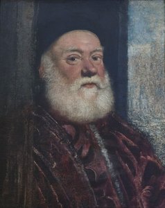 Porträtt av en gammal man, ca 1575 (olja på duk) av Jacopo Robusti Tintoretto