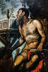 Sankt Andreas och Sankt Hieronymus, cirka 1551-52 (olja på duk)